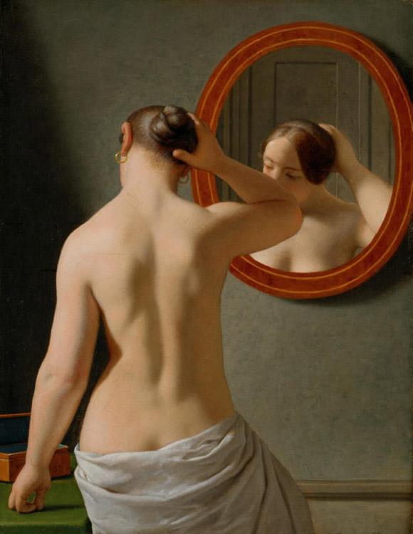 Christoffer Wilhelm Eckersberg Nude (Morning Toilette) (mk09) Sweden oil painting art